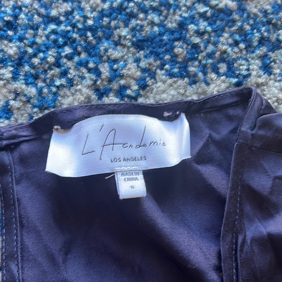 L'Academie Long Sleeve Midi Dress in Navy Small - Picture 7 of 9